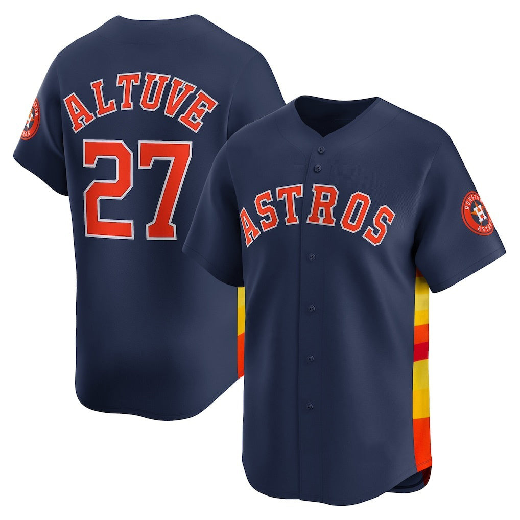 Houston Astros #27 Jose Altuve Navy JEROMEN Alternate Limited Player Jersey