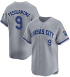 Kansas City Royals #9 Vinnie Pasquantino Gray JEROMEN 2024 Away Limited Stitched Jersey