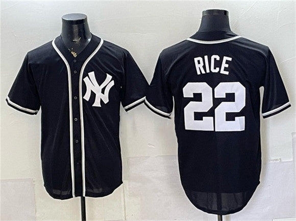 New York Yankees #22 Ben Rice 2026 Fashion Replica Black JEROMEN Out Stitched Jersey