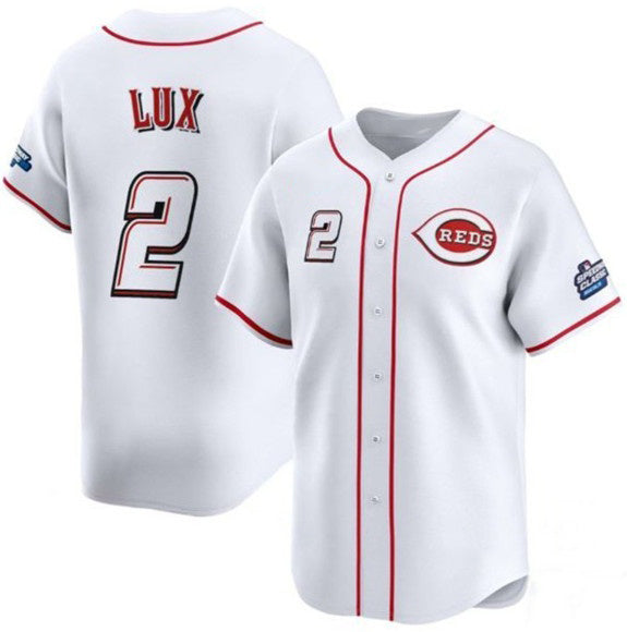 Cincinnati Reds #2 Gavin Lux White JEROMEN 2025 Speedway Classic Home Limited Stitched Jersey