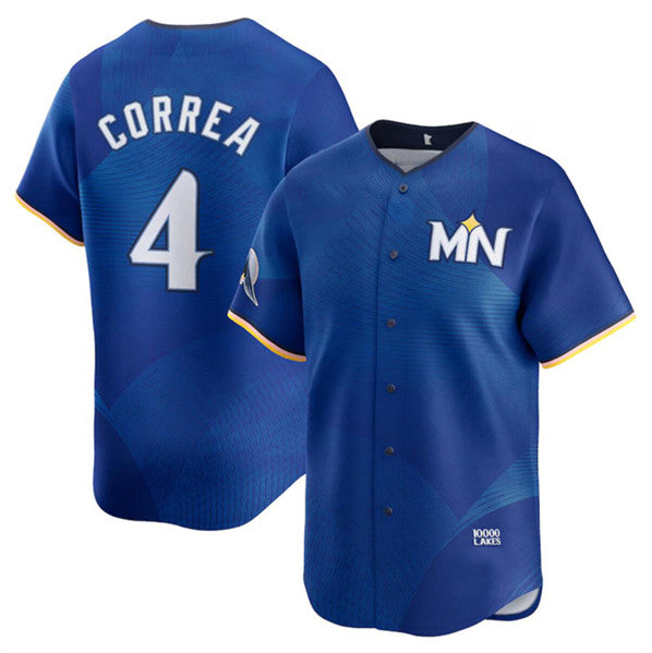 Minnesota Twins #4 Carlos Correa Royal JEROMEN 2024 City Connect Limited Stitched Jersey