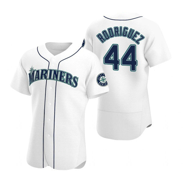Seattle Mariners #44 Julio Rodr¨ªguez White JEROMEN Flex Base Stitched Jersey
