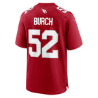 A.Cardinals #52 Jordan Burch Cardinal JEROMEN Team Game Jersey
