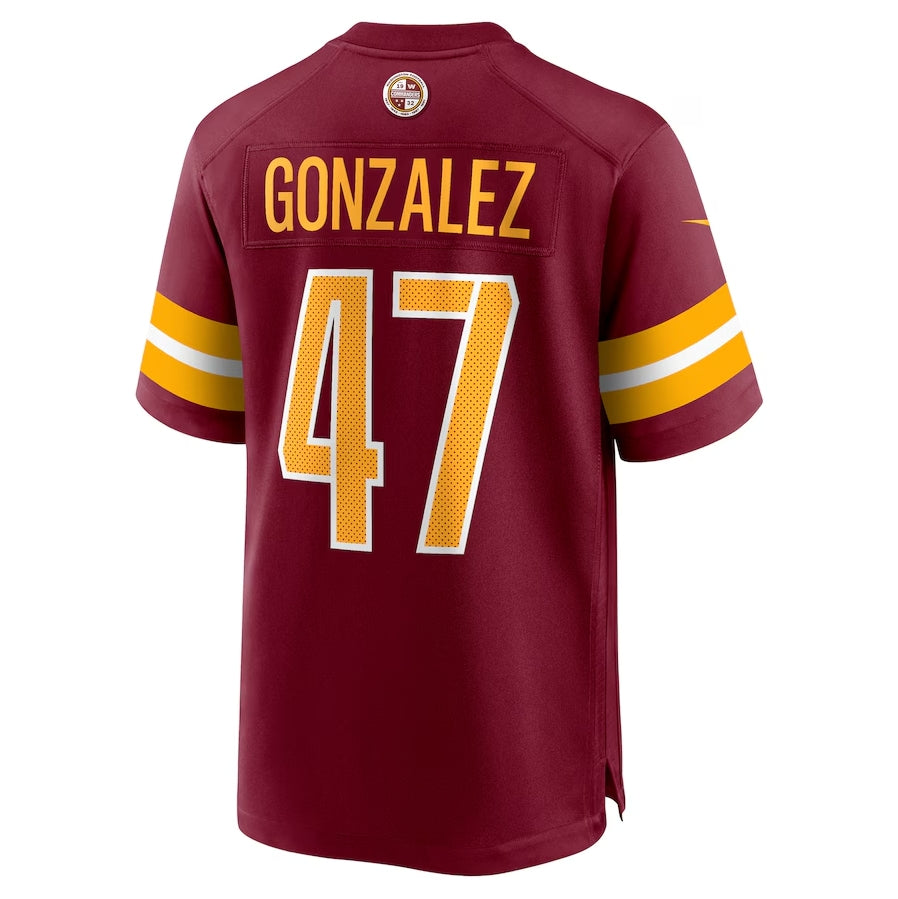 W.Commanders #47 Zane Gonzalez Burgundy JEROMEN Game Jersey