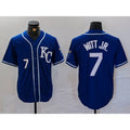 Kansas City Royals #7 Bobby Witt Jr Number Royal JEROMEN Cool Base Stitched Jersey