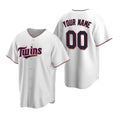 Custom Minnesota Twins White JEROMEN Stitched Cool Base Home Jersey