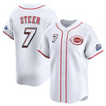 Cincinnati Reds #7 Spencer Steer White JEROMEN 2025 Speedway Classic Home Limited Stitched Jersey