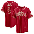 Texas Rangers #6 Josh Jung Red JEROMEN 2026 City Connect Stadium Jersey