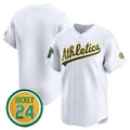Oakland Athletics Blank White JEROMEN 2024 Home Limited With Rickey Henderson Patch Stitched Jersey