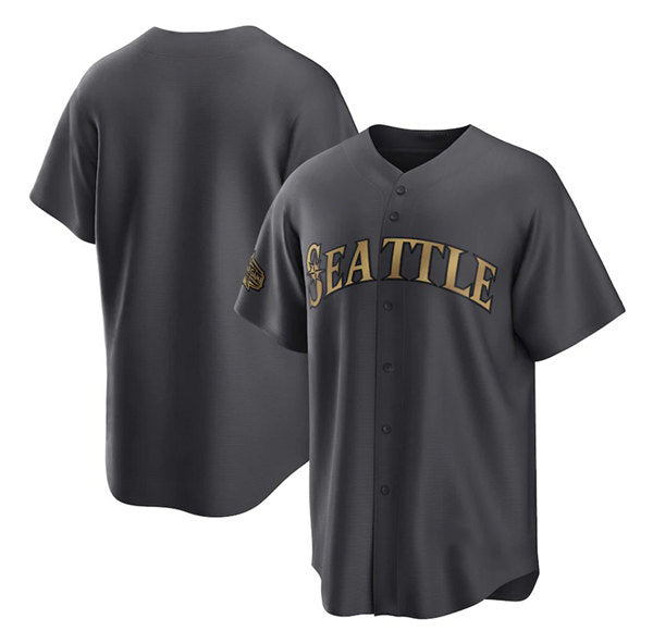 Seattle Mariners Blank Charcoal JEROMEN 2022 All-Star Cool Base Stitched jersey