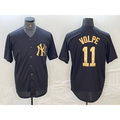 New York Yankees #11 Anthony Volpe Black Gold JEROMEN Cool Base Stitched Jersey