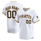 Custom Pittsburgh Pirates White JEROMEN Home Limited Jersey