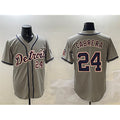 Detroit Tigers #24 Miguel Cabrera Gray JEROMEN Cool Base Stitched Jersey
