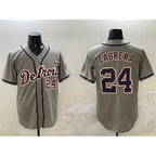Detroit Tigers #24 Miguel Cabrera Gray JEROMEN Cool Base Stitched Jersey
