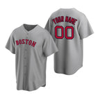 Custom Boston Red Sox Gray JEROMEN Stitched Cool Base Road Jersey