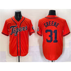Detroit Tigers #31 Riley Greene Orange JEROMEN With Patch Cool Base Stitched Jersey
