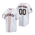 Custom Houston Astros ACTIVE PLAYER White JEROMEN 2022 World Series Home Stitched Jersey