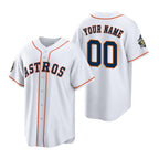 Custom Houston Astros ACTIVE PLAYER White JEROMEN 2022 World Series Home Stitched Jersey