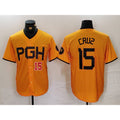 Pittsburgh Pirates #15 Oneil Cruz Yellow JEROMEN 2023 City Connect Stitched Jerseys
