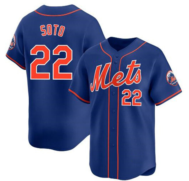 New York Mets #22 Juan Soto Royal JEROMEN 2024 Alternate Limited Stitched Jersey