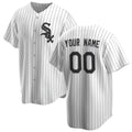 Custom Chicago White Sox White JEROMEN Home Replica Jersey