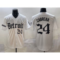 Detroit Tigers #24 Miguel Cabrera White JEROMEN 'Motor Gothic Edition' Vapor Premier Limited Stitched Jersey