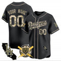 Custom Los Angeles Dodgers Armed Forces Day Vapor Premier Limited Jersey ¨C Black JEROMEN
