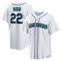 Seattle Mariners #22 Bryan Woo White JEROMEN Home Replica Jersey