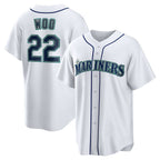 Seattle Mariners #22 Bryan Woo White JEROMEN Home Replica Jersey