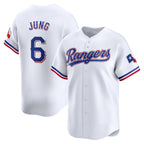 Texas Rangers #6 Josh Jung White JEROMEN Home Limited Player Jersey