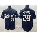 Detroit Tigers #29 Tarik Skubal Black JEROMEN 'Motor Gothic Edition' Vapor Premier Limited Stitched Jersey