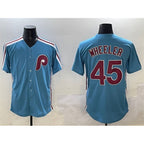 Philadelphia Phillies #45 Zack Wheeler Blue JEROMEN Cool Base Stitched Jersey
