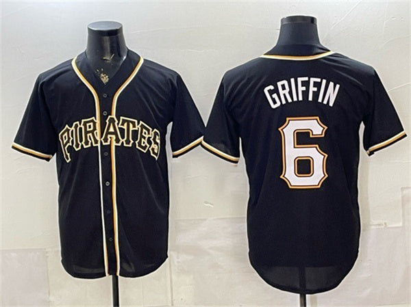 Pittsburgh Pirates #6 Konnor Griffin 2026 Fashion Black JEROMEN Out Stitched Jersey