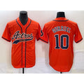 Houston Astros #10 Yuli Gurriel Orange JEROMEN With Patch Cool Base Stitched Jersey