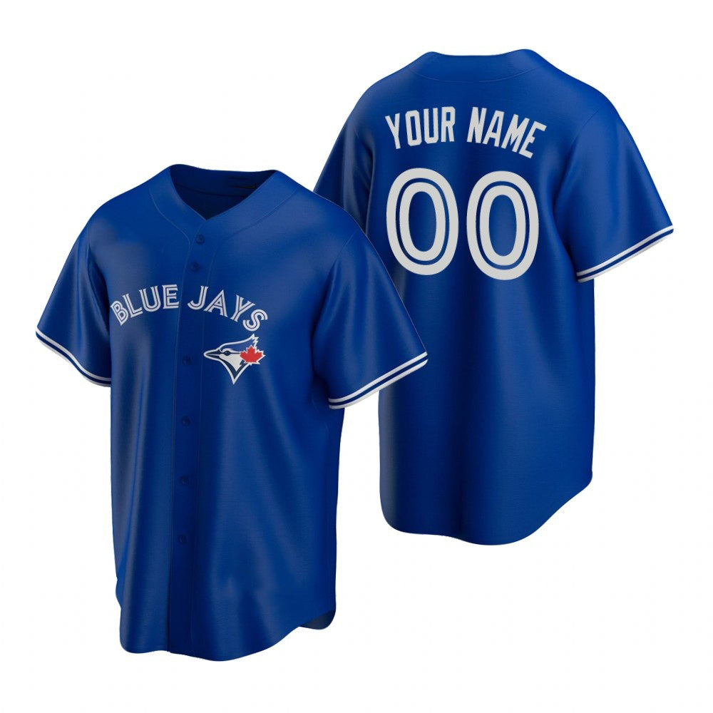 Custom Toronto Blue Jays Royal JEROMEN Stitched Cool Base Jersey