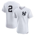 New York Yankees #2 Derek Jeter White JEROMEN Home Elite Player Jersey
