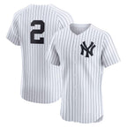 New York Yankees #2 Derek Jeter White JEROMEN Home Elite Player Jersey