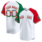 Custom Boston Red Sox Mexico White JEROMEN Vapor Premier Limited Jersey ¨C Aiternate