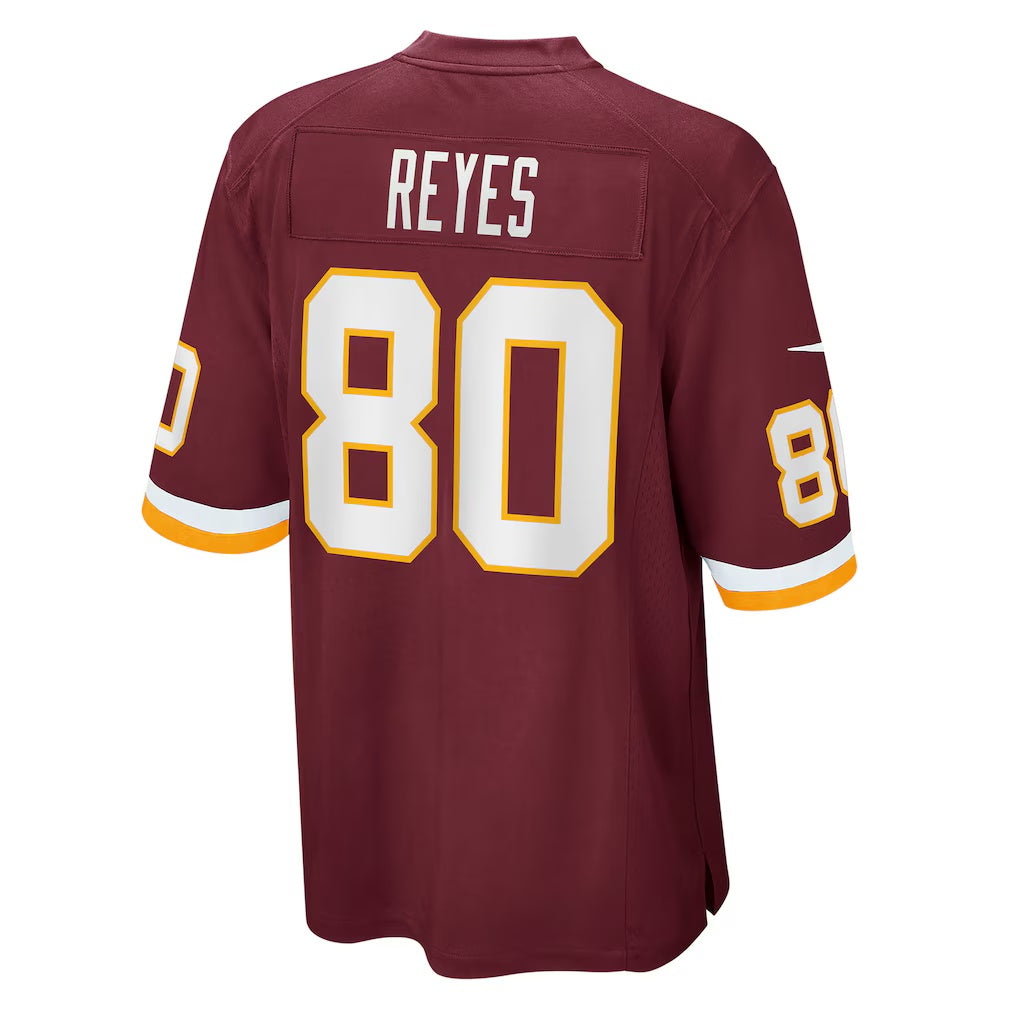 W.Football Team #80 Sammis Reyes Burgundy JEROMEN Game Jersey