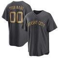 Custom Kansas City Royals Active Player Charcoal JEROMEN 2022 All-Star Cool Base Stitched Jersey