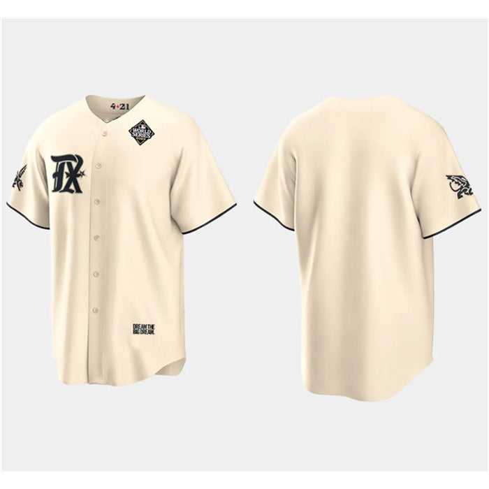Texas Rangers Blank Cream JEROMEN 2023 World Series City Connect Stitched Jersey