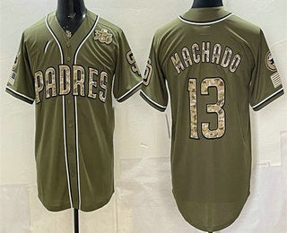 San Diego Padres #13 Manny Machado Olive JEROMEN 2026 Armed Forces Day Jersey