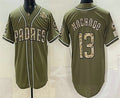 San Diego Padres #13 Manny Machado Olive JEROMEN 2026 Armed Forces Day Jersey
