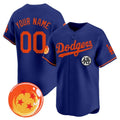 Custom Los Angeles Dodgers x Dragon Ball Royal JEROMEN Vapor Premier Limited Jersey - Stitched