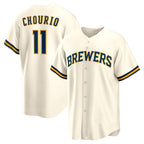 Milwaukee Brewers #11 Jackson Chourio Cream JEROMEN Home Replica Jersey