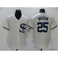 Chicago White Sox #25 Andrew Vaughn 2021 Cream Navy JEROMEN Field of Dreams Name Flex Base Stitched Jersey
