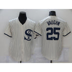 Chicago White Sox #25 Andrew Vaughn 2021 Cream Navy JEROMEN Field of Dreams Name Flex Base Stitched Jersey