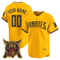 Custom Pittsburgh Pirates Gold JEROMEN 2026 City Connect Stadium Stitched Jersey