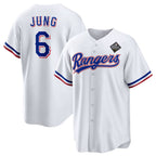 Texas Rangers #6 Josh Jung 2023 White JEROMEN World Series Stitched Jersey