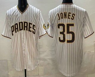 San Diego Padres #35 Randy Jones White JEROMEN Cool Base Jersey
